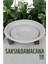 Turk Tekerlekli Saksı Altığı 37 cm Beyaz - HNK9095-6175 1