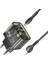 Hoco N34 PD20W Usb+Type-C + Type-C Kablo Hızlı Şarj Adaptör SETI-(5775) - HNK1581-6173 3