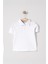 Erkek Çocuk Basic Beyaz Polo Yaka Tshirt 10-13 Yaş 1