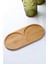 Diyarı Bambu Doğal 2 Bölmeli Yağdanlık Altlığı 20X10 cm Bambu 1