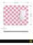Pembe Beyaz Renkli Damalı Geometrik Desenli Ergonomik Mouse Pad - 23 cm x 19 cm - Kaydırmaz Taban Ev ve Ofis Kullanımı Için Ideal Fare Altlığı Mousepad 6