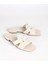 Kadın Deri Ekru Terlik 9760 5