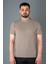 Erkek Vizon Yarım Boğazlı Soft T-Shirt 1