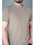 Erkek Vizon Yarım Boğazlı Soft T-Shirt 2