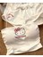Hello Kitty Baskılı Beyaz Kadın Şortlu Pijama Takımı – Desteksiz Balensiz Ince Askılı Crop Üst 4