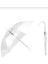 Şeffaf Şemsiye Beyaz Baston Saplı, Dayanıklı ve Şık Koruma Sağlayan Ürün 2