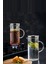 Metal Kapaklı Borosilikat Cam Isıya Dayanıklı Süzgeçli 1500 ml Sürahi 2
