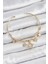 Pirinç Zirkon Taşlı Yıldız Model Gold Renk Charm Bileklik - Lisinya 1