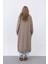 Önü Düğme Detaylı Uzun Tunik Camel 10681 5