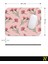 Pembe Çiçek Desenli Ergonomik Mouse Pad - 23 cm x 19 cm - Kaydırmaz Taban Ev ve Ofis Kullanımı Için Ideal Fare Altlığı Mousepad 6