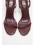Jasmin Bordo Cilt Tek Bantlı Kadın Topuklu Ayakkabı 2