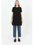 Kadın Basic Uzun T-Shirt Siyah 10271 4