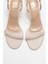 Jasmin Bej Cilt Tek Bantlı Kadın Topuklu Ayakkabı 2