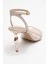 Jasmin Bej Cilt Tek Bantlı Kadın Topuklu Ayakkabı 5