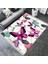 Kelebek Desenli Halı Yıkanabilir Kilim Kaymaz Tabanlı Yolluk Dot Tabanlı Halı 2050A 3