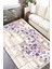 Kelebek Desenli Çiçekli Halı Yıkanabilir Kilim Kaymaz Tabanlı Yolluk Dot Tabanlı Halı 2110A 1