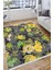 Kaymaz Tabanlı Halı Çiçek Desenli Yıkanabilir Halı Kilim Yolluk Dot Tabanlı Halı 2199C 3