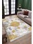 Gold Motifli Makinede Yıkanabilir Kilim Kaymaz Dot Tabanlı Oturma Odası Halısı 3045A 3