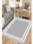 Düz Çizgili Gri Modern Makinede Yıkanabilir Kaymaz Taban Kilim Dot Tabanlı Salon Halısı 0065E 1