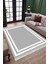 Düz Çizgili Gri Modern Makinede Yıkanabilir Kaymaz Taban Kilim Dot Tabanlı Salon Halısı 0065E 2
