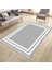Düz Çizgili Gri Modern Makinede Yıkanabilir Kaymaz Taban Kilim Dot Tabanlı Salon Halısı 0065E 3