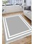 Düz Çizgili Gri Modern Makinede Yıkanabilir Kaymaz Taban Kilim Dot Tabanlı Salon Halısı 0065E 4