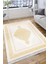 Etnik Desenli Kaymaz Taban Halı Makinede Yıkanabilir Kilim Dot Tabanlı Salon Halısı 3015A 3