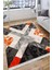 Geometrik Kırmızı Halı Makinede Yıkanabilir Kaymaz Tabanlı Kilim Dot Tabanlı Salon Halısı 0037B 2