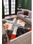 Geometrik Kırmızı Halı Makinede Yıkanabilir Kaymaz Tabanlı Kilim Dot Tabanlı Salon Halısı 0037B 3