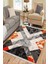 Geometrik Kırmızı Halı Makinede Yıkanabilir Kaymaz Tabanlı Kilim Dot Tabanlı Salon Halısı 0037B 4