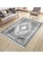 Gri Dekoratif Halı Kaymaz Tabanlı Makinede Yıkanabilir Kilim Dot Tabanlı Salon Halısı 3123A 1