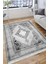 Gri Dekoratif Halı Kaymaz Tabanlı Makinede Yıkanabilir Kilim Dot Tabanlı Salon Halısı 3123A 2