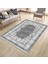 Gri Klasik Motifli Makinede Yıkanabilir Kilim Kaymaz Dot Tabanlı Oturma Odası Halısı 3051C 2