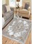 Vintage Desen Kaymaz Taban Halı Makinede Yıkanabilir Kilim Dot Tabanlı Salon Halısı 3017A 4