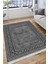 Antrasit Bohem Desen Makinede Yıkanabilir Kilim Kaymaz Dot Tabanlı Koridor Antre Halısı 3058A 1