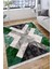 Geometrik Yeşil Halı Makinede Yıkanabilir Kaymaz Tabanlı Kilim Dot Tabanlı Salon Halısı 0037C 4