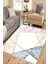 Geometrik Çizgili Makinede Yıkanabilir Kaymaz Taban Halı Dot Tabanlı Salon Halısı 0123A 1