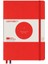 LEUCHTTURM1917 Bauhaus Serisi Not Defteri, Orta Boy (A5), Sert Kapak, 251 Sayfa Mavi Noktalı Defter Red 359619 1