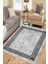 Gri Dekoratif Halı Makinede Yıkanabilir Kaymaz Taban Kilim Dot Tabanlı Salon Halısı 0062B 1