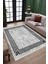 Gri Dekoratif Halı Makinede Yıkanabilir Kaymaz Taban Kilim Dot Tabanlı Salon Halısı 0062B 2
