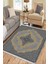 Özel Tasarım Vintage Kaymaz Tabanlı Makinede Yıkanabilir Kilim Dot Tabanlı Salon Halısı 3120A 4