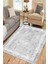 Gri Dekoratif Halı Makinede Yıkanabilir Kaymaz Taban Kilim Dot Tabanlı Salon Halısı 0061C 1