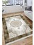 Kahverengi Göbekli Desen Kaymaz Taban Halı Makinede Yıkanabilir Kilim Dot Tabanlı Halı 3019A 1