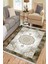 Kahverengi Göbekli Desen Kaymaz Taban Halı Makinede Yıkanabilir Kilim Dot Tabanlı Halı 3019A 4