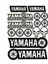 Yamaha Racing A4 Ebadlı Sticker Arma 1