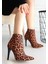 Blan Zebra Saten Topuklu Bot 1