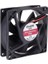 Class CF-241 DC12V 80X80X25MM Aksiyel Fan - 20CM Siyah-Kırmızı Güç Kablolu 1