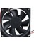 Class CF-241 DC12V 80X80X25MM Aksiyel Fan - 20CM Siyah-Kırmızı Güç Kablolu 3