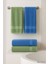 4 Parça Ekonomik Banyo Havlu Takımı %100 Pamuklu Quickdry Mavi 1