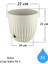 2 Adet 5 Litre Çizgi Saksı Seti 21cm Tabaklı Delikli Plastik Drenajlı Çiçek Saksısı Set 2